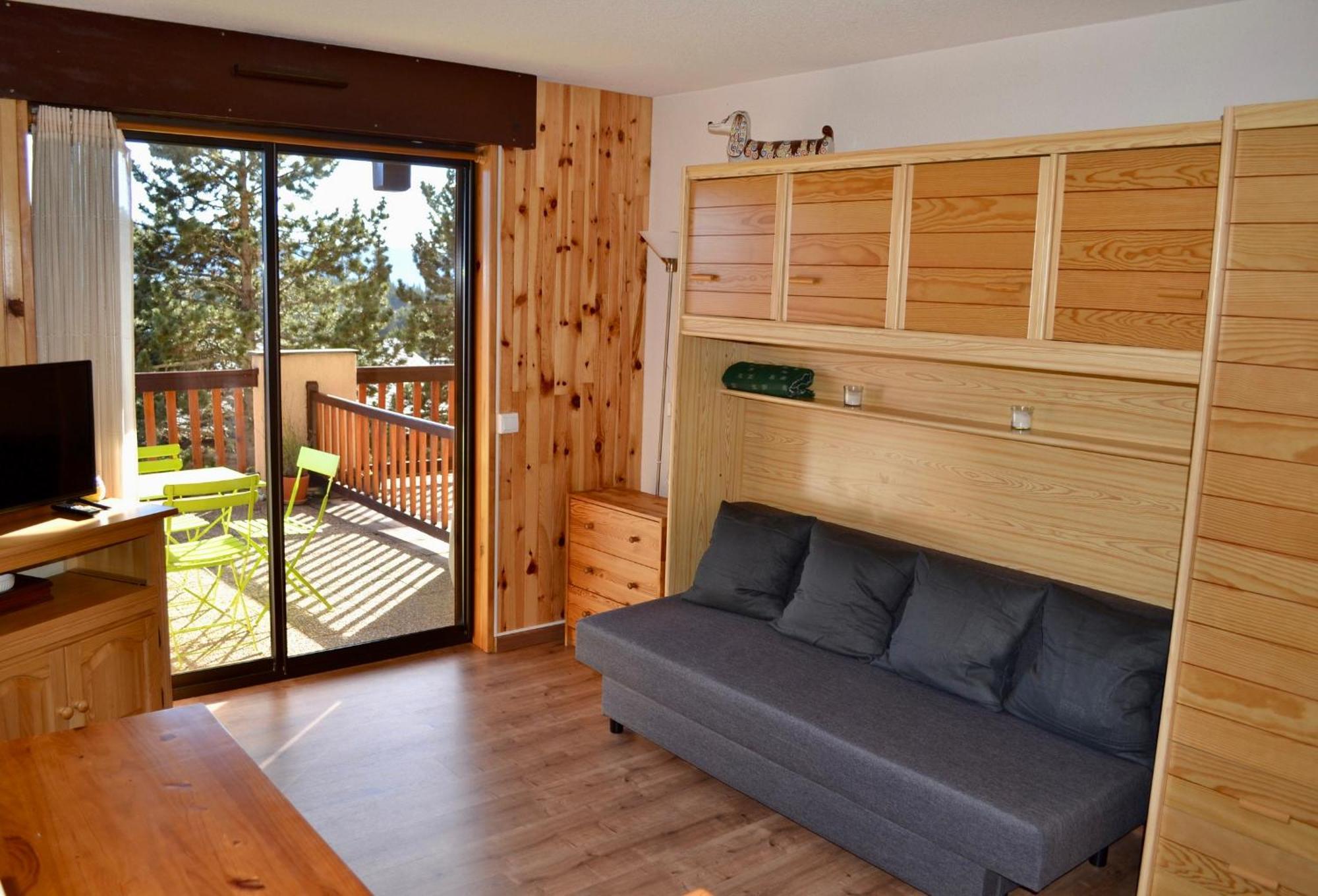 Studio Cabine Chaleureux A Pyrenees 2000 - Wifi Et Parking Prive Bolquere Pyrenees 2000 المظهر الخارجي الصورة